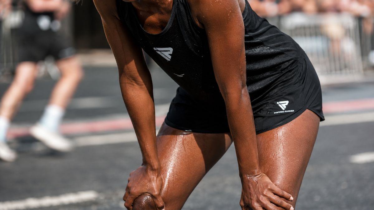 Inspired Runner athlete recovering after a race