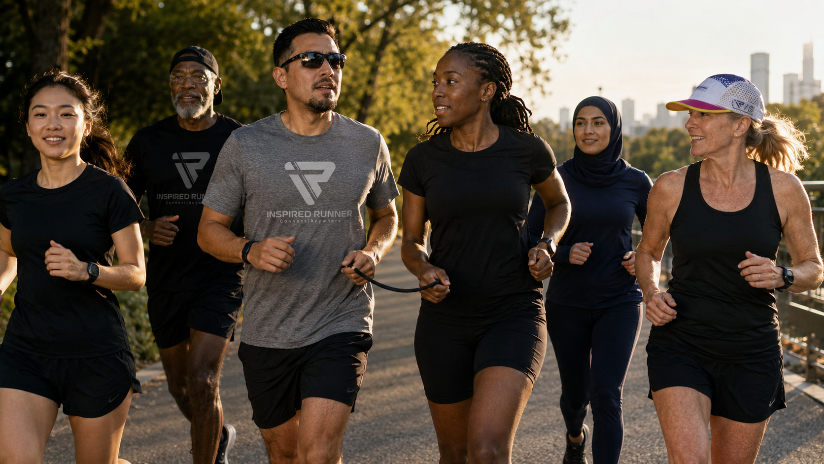 Inspired Runner community running together